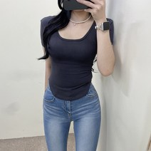 VANANA2 국내제작 라운드넥 심플 꾸안꾸 슬림핏 쫀쫀 반팔티 4color