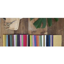 프랑스자수원단/17수 자연염색 워싱 무명 린넨 프랑스자수 원단(46color), 46.황토