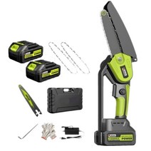 앤툴스 소형 무선 전기톱 휴대용 미니 독일기술 체인 톱 21V 배터리, 기본형 6인치 배터리2, 1개