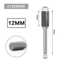 6MM 금속 드로잉 텅스텐 카바이드 밀링 커터 로터리 도구 버 CNC 조각 연마 도구 금속 가공 밀링 연마, 04 A1225M06