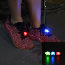 야간 러닝 LED 경고 다이얼 신발 바지 다용도 방수 램프 고정 클립, 그린