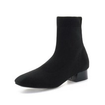 포멜카멜레 [포멜카멜레] 블랙 니트 스판 삭스 부츠 3CM (FHW1F1SA801Z1)