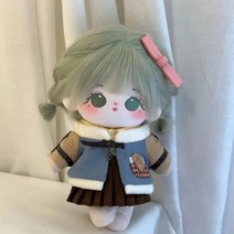 무속성 솜인형 인형 옷 몸체 아이돌 귀여운 20cm, 몸체+헤어+학원원피스 코트x, 20cm 뼈대 없음