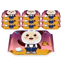 달곰이 유니버스 아기물티슈 고평량 68gsm 엠보싱 캡형 72매 10팩, 10개
