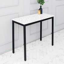 소담갤러리 테라조 900 블랙 콘솔 화장대 장식장 철제테이블