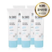 닥터스미스 히알루 아쿠아 선크림 50g SPF 50+ / PA++++ (주름개선 미백 자외선 차단 3중 기능성), 5개