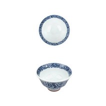 수채 당초무늬 엔틱도자기 일본밥그릇 식기 공기대접