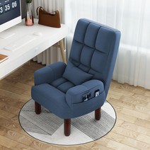 국민수유의자 임산부의자 리클라이너 1인용 독서 의자 가정용, 스탠다드 청색(다리높이 20cm)