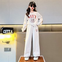 여아 주니어 어린이 초등학생 크롭 츄리닝 세트 언발란스 티