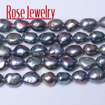 목걸이 진주 보석 여성 흑수정 3A 품질 100% 천연 담수 양식 흰색 수직 천공 구슬 36 cm 가닥 7-8mm 만들기