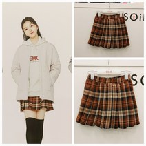 [소이주니어]논현점 22년겨울신상 ** 겨울용 허리 줄음 기능 체크 테니스 스커트