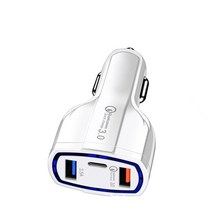 아이폰호환 Qc3.0 usb 차량 고속 충전 유형-C PD type-c12-32v 지능형, 02 white