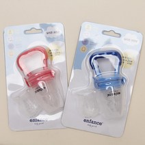 [압소바]아기 실리콘 과즙망-핑크/블루