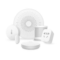 지그비 zigbee xiaomi smart home sensor kit mijia gateway2 door window sensor human body sensor 무선 스위치, 6 아이템 기본 소켓