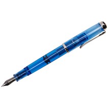 펠리칸 클래식 M205 만년필 블루 데몬스트레이터 데몬 투명, F