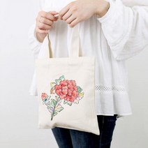 미리사몰B DIY 민화 에코백 만들기 세트 천 가방 무지 도안 친환경 재료 미술 그리기 색칠 꾸미기 자랑 어린이 초등 학교 돌봄 방과후 수업 준비물, 미니 에코백:물고기, 1개