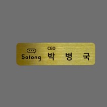 지워지지 않는 레이저 각인 금속 명찰, 골드 헤어라인