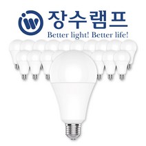 [반달15w] LED 전구 A19 15W 벌브 20개입, 주광색