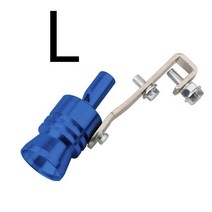 범용 알루미늄 터보 사운드 휘슬 배기 머플러 파이프 BOV 블로우 오프 밸브 시뮬레이터, 13 BLUE 116x63MM