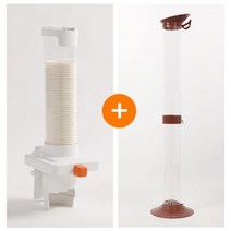 국내산 원터치 자석부착 종이컵 디스펜서 홀더 수거함 거치대, 디스펜서 수거함세트