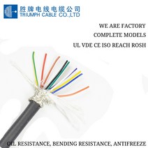 TRIUMPHCABLE RVVP 전력선 1.5MM PVC jecket 신호 제어 차폐 5 코어 와이어 케이블 온도 저항 70C, [01] 5X1.5MM, [01] Black, [02] 2m