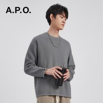 니트 맨투맨 스웨터 빅사이즈 남성 겨울이너 라운드넥