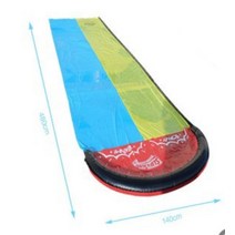 컬러풀 물놀이 슬라이드 워터 에어 바운스 어린이 미끄럼틀 이동식 아동 야외 마당 수영장, 블루 옐로 페어웨이 480X140cm