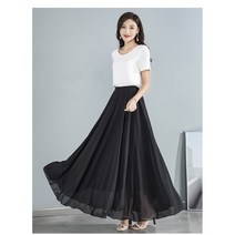 롱 스커트 쉬폰