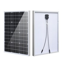 태양광패널설치 단단한 유리 태양 전지 패널 50W 단결정 셀 고효율 발전 PV 시스템 가정용 RVs 자동차 지붕 가로등, [03] 50W A1, 03 50W A1