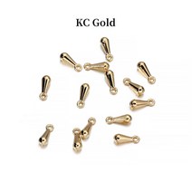 200 개/묶음 2x7 3x9mm 골드 구리 워터 드롭 엔드 비즈 DIY 익스텐더 체인 펜던트 쥬얼리 제작 결과 액세서리, 3 x 9 mm, 06 KC Gold
