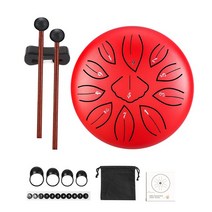텅 드럼 6인치 스틸 텅 드럼 11 튜닝 팬 탱크 운반 가방 타악기, [01] Red, 01 Red