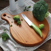 천연 마호가니 나무 통나무 원목 향균 양면 보드 원형 도마 접시 플레이트