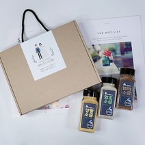 [은색초코]850도 제대로 구운소금 3종세트 돌답례품 조문답례품 결혼답례품 개업선물 소규모행사, 발효흑마늘소금, 발효흑마늘소금