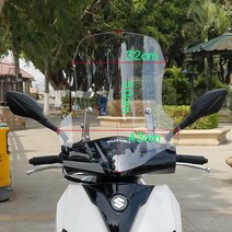 윈드 스크린 스쿠터 바람막 실드 광양 이가림막, B타입 두께 5mm 라지-(높이 50cm) PC소재