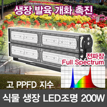 윤라이팅 12434 LED 식물생장등 보광조명 전파장 full spectrum 렌즈집중형 200W 투광기_브라켓형 /LED식물성장조명/식물LED/과수원/농장조명/스마트팜//화훼, 15도 전파장/Full spectrum