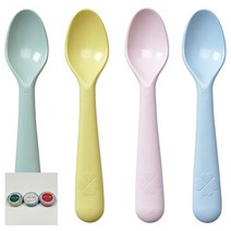 안전하고 무해한 어린이 유아용 스푼세트4종+DASHY행주 [이케아정품], 스푼세트 x 1개 +DASHY행주1개