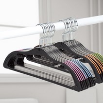 디스토어 공간활용 스마트 심플고리 옷걸이 10개, 핑크_10개