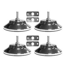 당구 포켓볼 다이 4구 당구대 가정용 뜨거운 4 PCS 당구/풀 테이블 다리 레벨러 5 인치 금속 게임 풀 대 한, 01 Black Silver