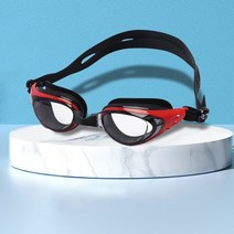 도수있는수경 도수물안경 남성 여성 도금 전문 고글 풀 수상 스포츠 anit fog uv, 4-투명한 일반 고글