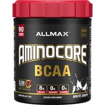 ALLMAX Nutrition AMINOCORE BCAA 파우더 아미노산 8.18g 운동 중 및 후 회복 음료 글루텐 프리 화이트 포도 315g, 2.1 Pound (Pack of 1), Pineapple Mango