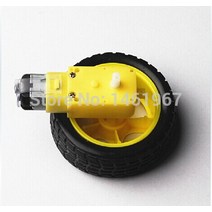 고성능 20 sets dc 3 v-6 v 감속 2 축 모터 + 지지 휠 기어 모터가있는 스마트 카 타이어 휠 dual shaf, 한개옵션0