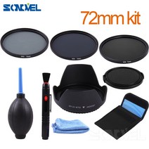 72mm UV CPL FLD ND 2 4 8 중립 밀도 필터 렌즈 세트 + 후드 니콘 D7500 D810 D800 D5 & 24-85mm dpl, 한개옵션0