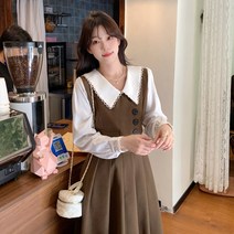 겨울 돌맘원피스 빅사이즈 77 88 롱 원피스 복고풍 주름 치마 A18