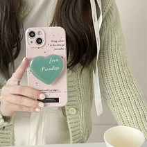 폰로드 아이폰 케이스 잉크패턴 하트 스마트톡 거치대 카메라보호 충격흡수 심플 슬림 13 13프로 13프로맥스 아이폰케이스