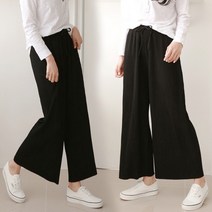 플리츠 와이드팬츠 풀밴딩 여성 통바지 4컬러