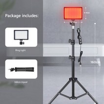 스튜디오조명 배경 장비 LED 사진 비디오 조명 패널 삼각대 스탠드가 있는 스튜디오 램프 키트 라이브 스, CHINA, 160CM TRIPOD