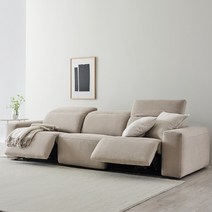 [구매시 상품권 5만원] 한샘 디바인 패브릭 전동 리클라이너 소파 4인용, 라이트그레이(B)535300 34