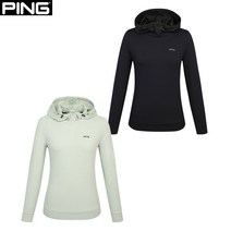 핑 핑(PING) 골프웨어 봄 여성 후드 레이어드 긴팔 티셔츠 121B1TR062_MTBK