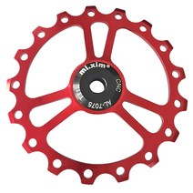 자전거 변속기 Mi.Xim MTB 도로 세라믹 풀리 17T 알루미늄 합금 뒷 베어링 자키 휠 가이드 롤러 27, 빨간색