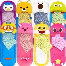 캐릭터 뽀로로 루피 패티 에디 크롱 포비 핑크퐁 아기상어 캠핑 침낭 쿠션 담요 낮잠 이불 어린이 유아 키즈 택1, 03.패티 침낭